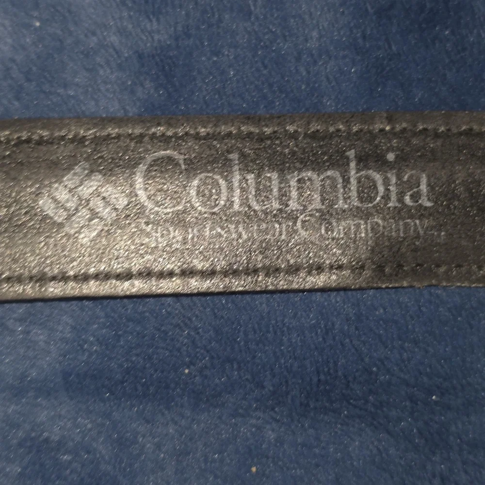 Columbia Sportswear Mens Black Genuine Leather Belt Size‎ 36 Waist